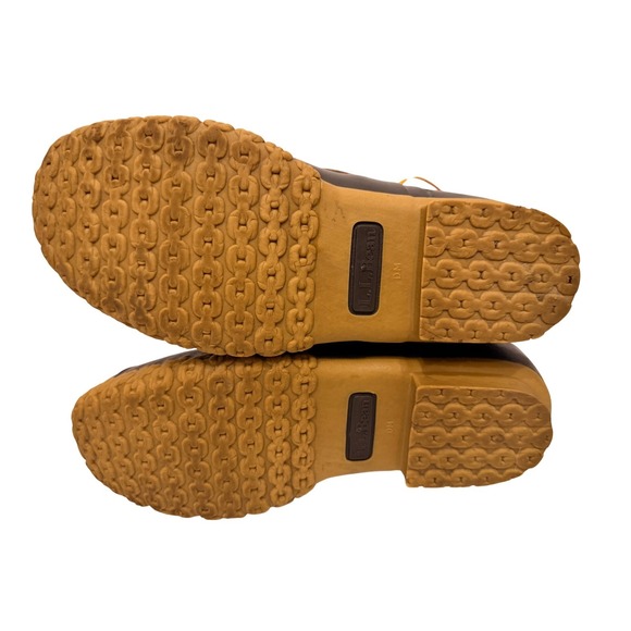 LL Bean Boots Womens 8 Inch Brown Leather Rubber Waterproof Snow Winter Boots - Picture 8 of 9